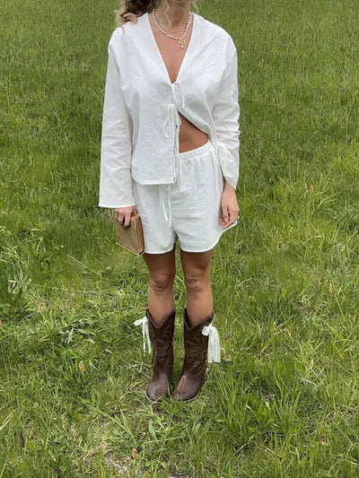 Heidi-Mode | Schnür-Longsleeve-Shirt