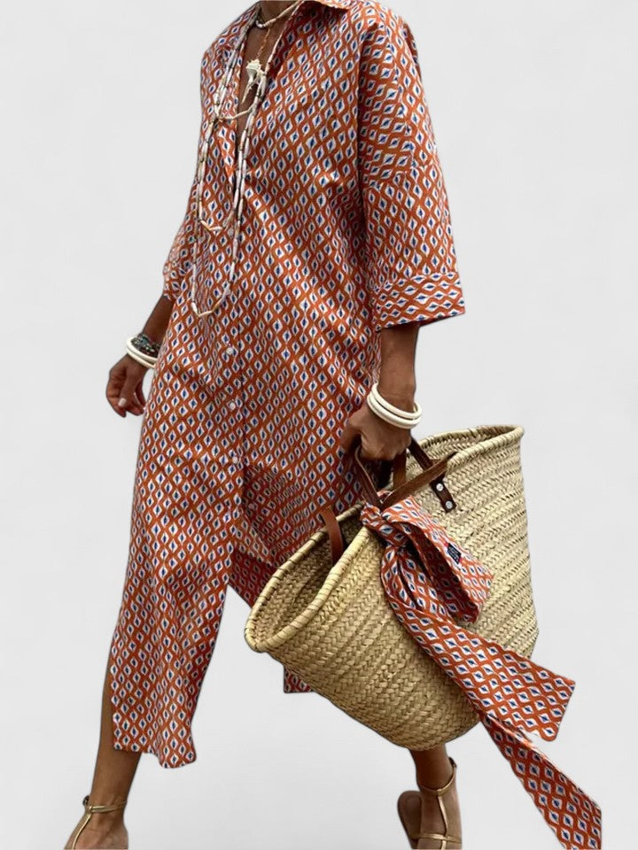 Amarise | Gestreiftes Blusenkleid