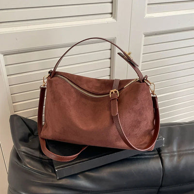 Wasserfeste vegane Wildleder-Tasche – Laptopgeeignet & Stilvoll