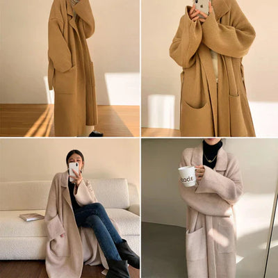 Elegante lange Strickjacke für Frauen