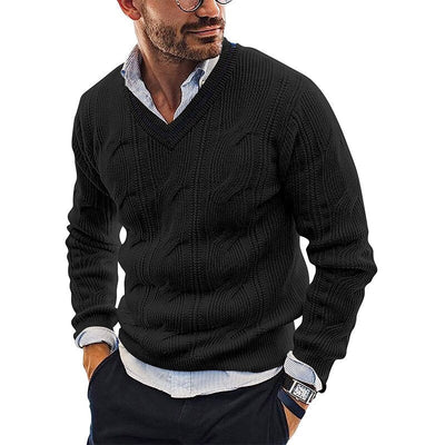 Vintage Langarm-Winterpullover für Männer