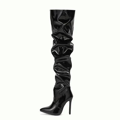 Overknee-Stiefel für Damen | Stilettoabsatz mit Spitze Zehenpartie