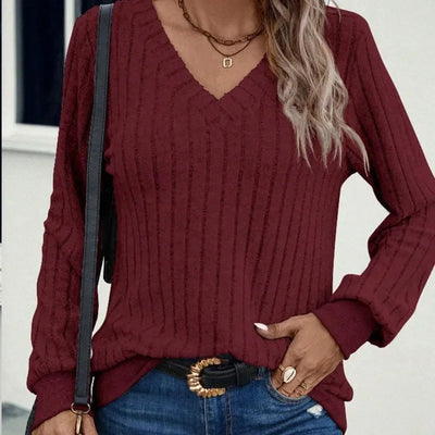Sara | Winter Vibe Sweatshirt mit V Ausschnitt