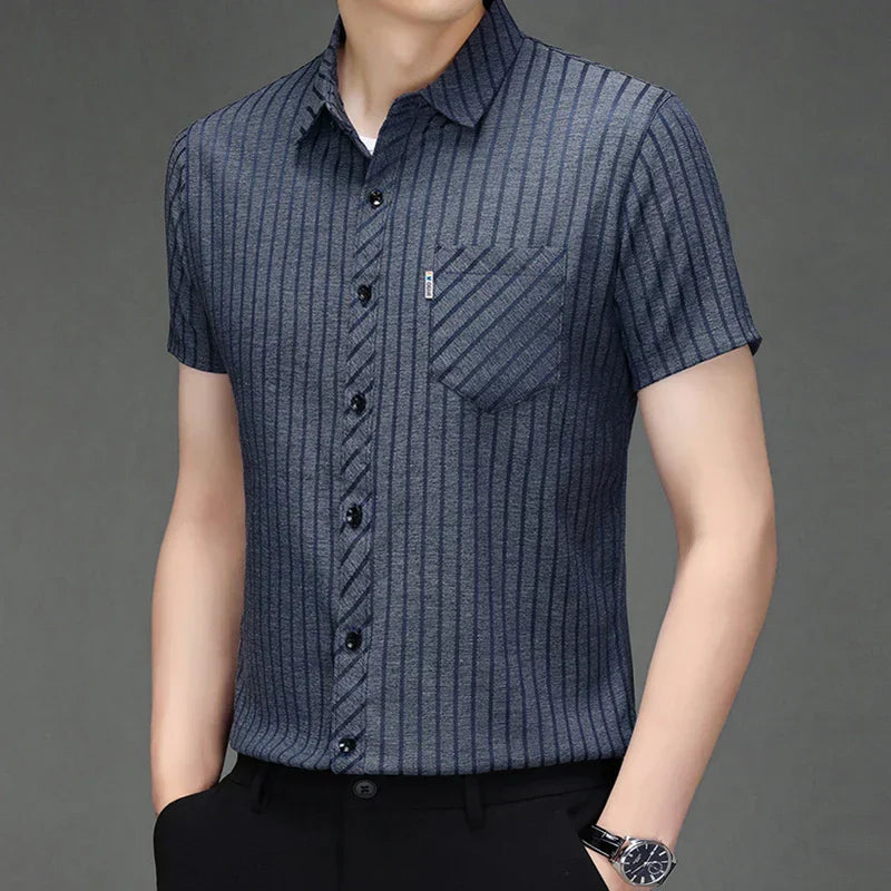 ROSSI ROMA | Business Polo mit Streifenmuster