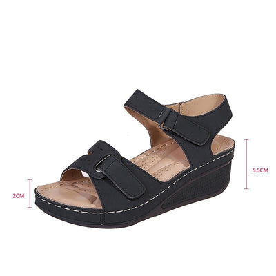 Klettverschluss-Schnallen-Sandalen für Damen