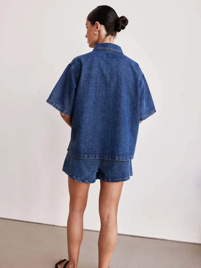 Yvaine | Vintage-inspirierter Denim-Blazer und Hosenanzug