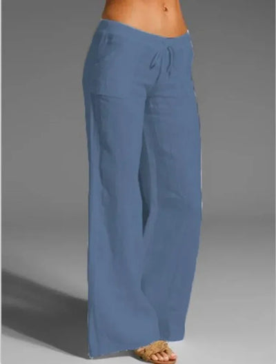 Leinenhose mit Kordelzug für Damen