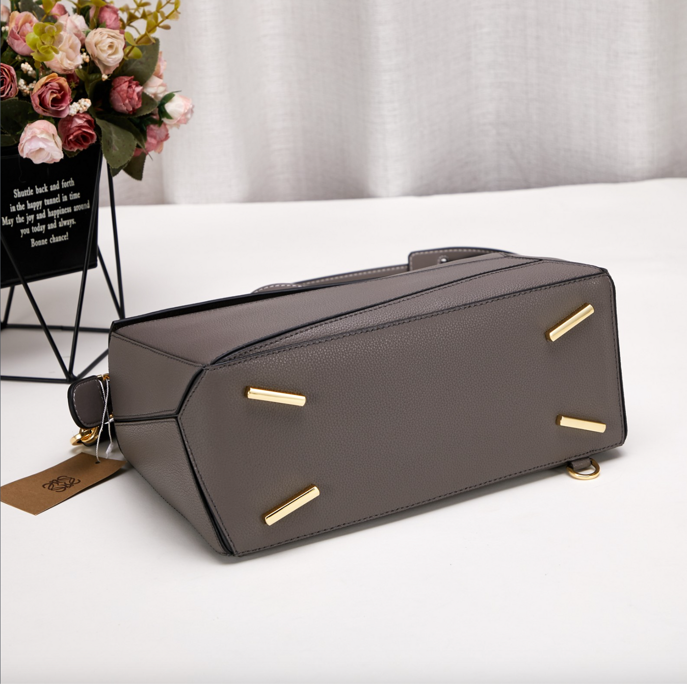 Rechteckige Strandtasche aus veganem Leder – Nachhaltig & Stilvoll