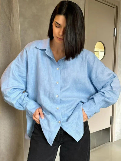 Damen Bluse Leinen Elegant – Luftig & Stilvoll