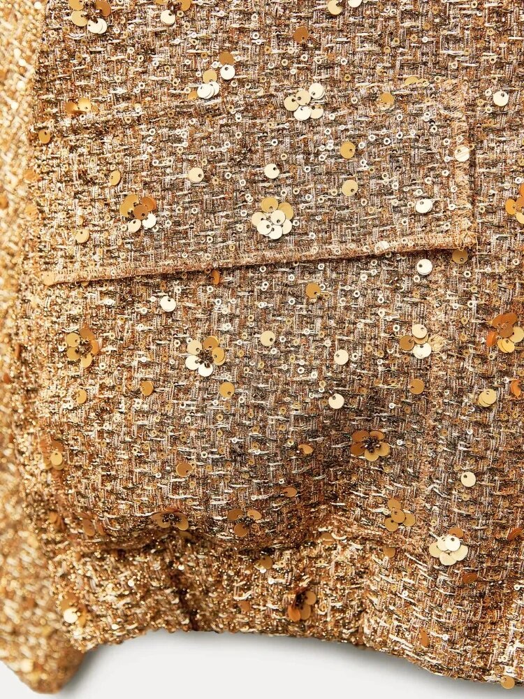 Lourdes – Verziertes Metallic-Bomberjacke für stilvolle Auftritte