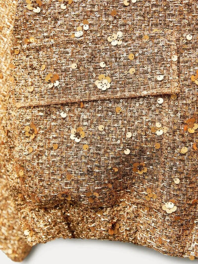 Lourdes – Verziertes Metallic-Bomberjacke für stilvolle Auftritte