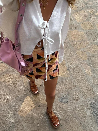 Heidi-Mode | Schnür-Longsleeve-Shirt