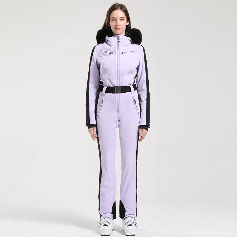 Einteiliger Skianzug für Damen | Wintersportbekleidung