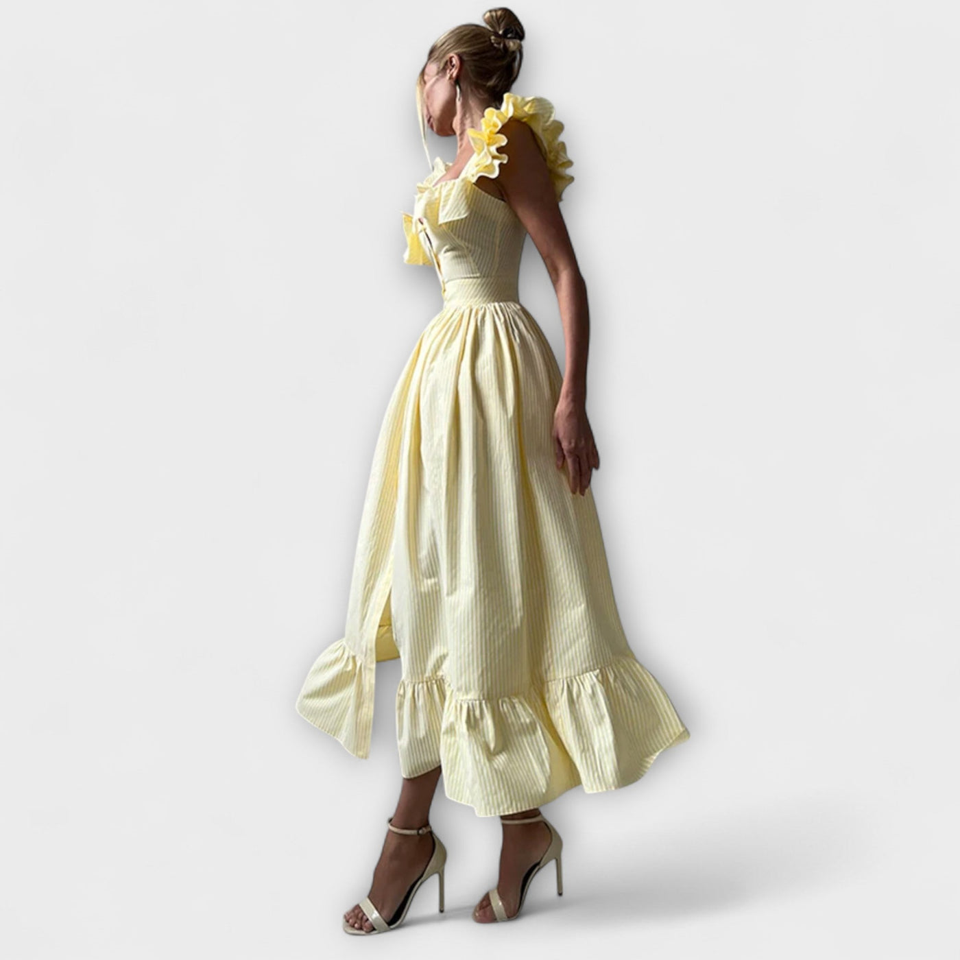 Lia - Ruffled Shirt Dress