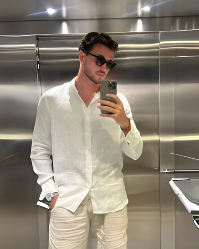 Austin | Sommer-Outfit mit Leinenhemd, Shorts & Sonnenbrille