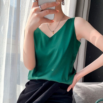 Maria | Elegantes Seiden Tanktop