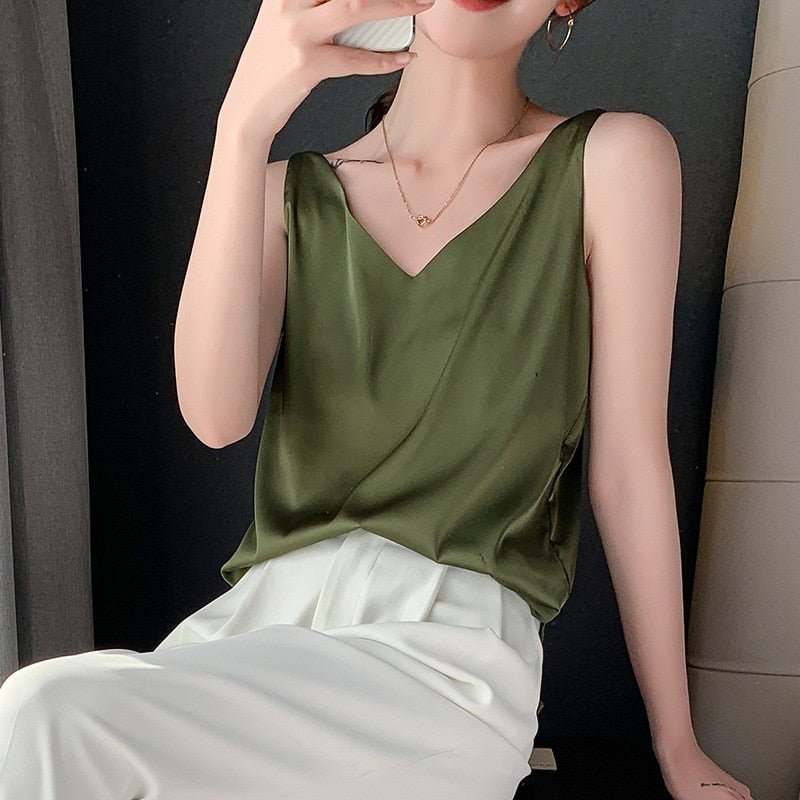 Maria | Elegantes Seiden Tanktop