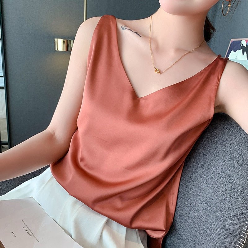 Maria | Elegantes Seiden Tanktop