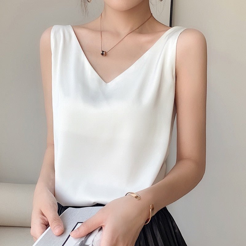 Maria | Elegantes Seiden Tanktop