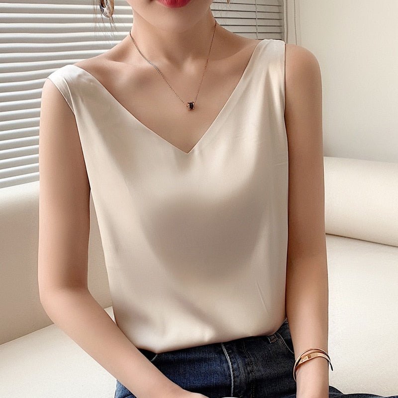 Maria | Elegantes Seiden Tanktop