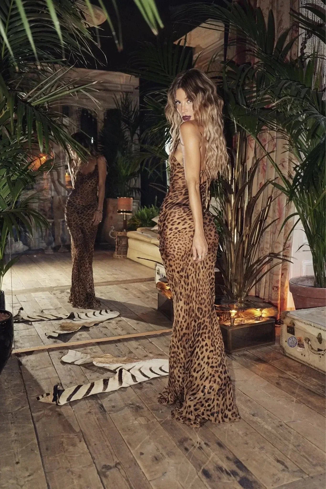 Theresia | Durchsehen Leopard-Maxikleid – Wild & Verführerisch