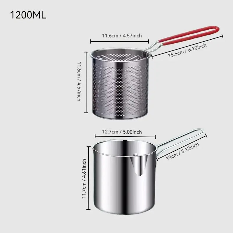 Solvara | Edelstahl-Bratpfanne für Induktion & Frittieren