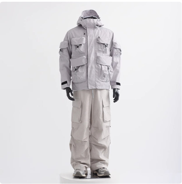 Taktische Windjacke mit Kapuze für Damen und Herren – Unisex Stil