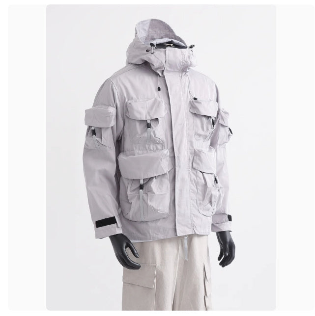 Taktische Windjacke mit Kapuze für Damen und Herren – Unisex Stil