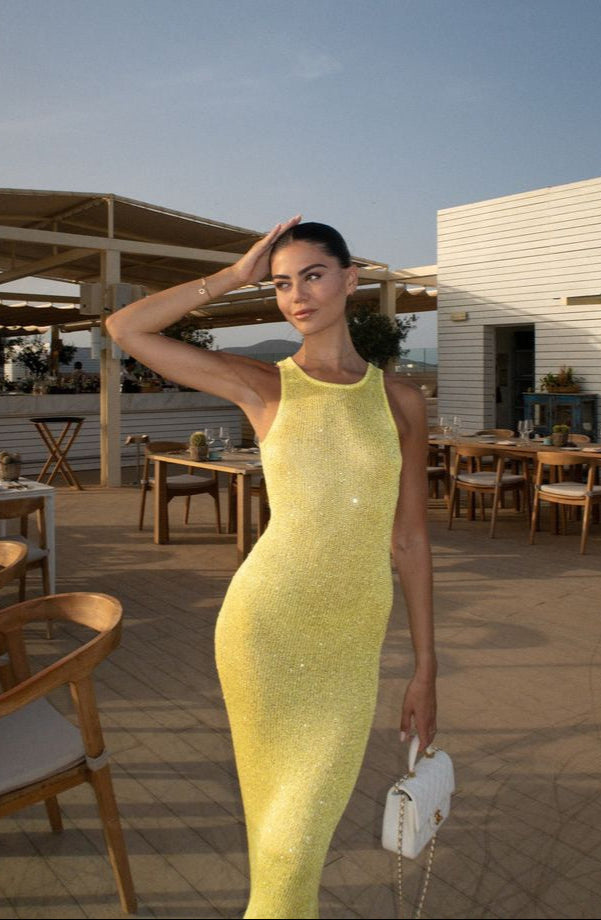 MAUDE | LANGES ÄRMELLOSES KLEID