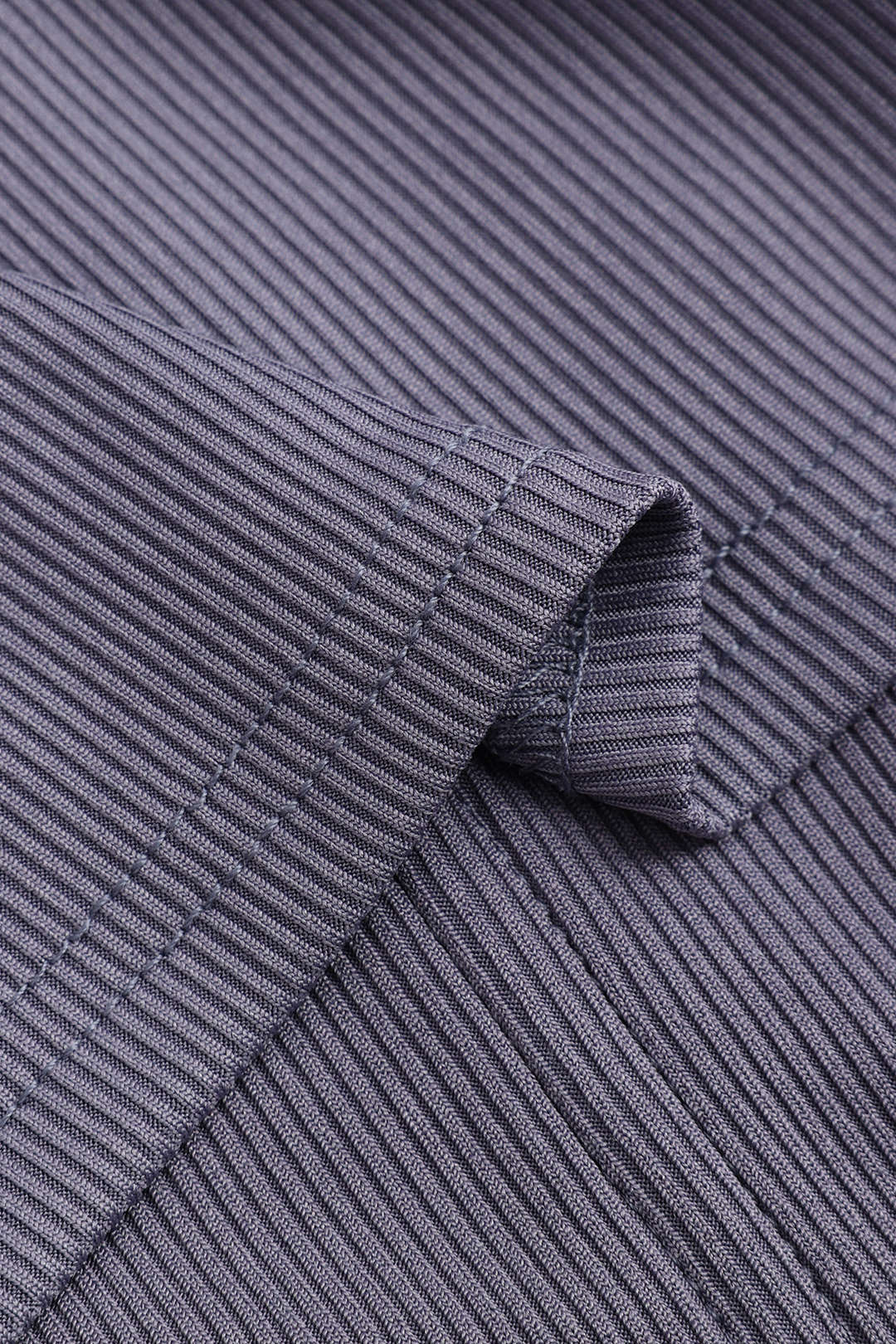 Justine | Grau Ärmelloses geripptes klassisches Korsett-Top