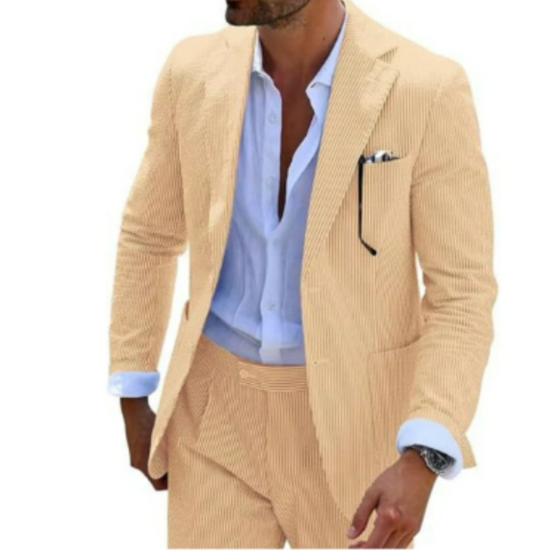 Herren Sommer Zweireihiger Hochzeitsgastanzug | 2-Teilig