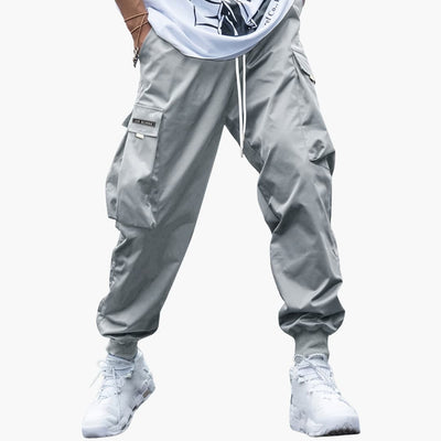 Herren-Cargo-Joggerhose mit Kordelzug und elastischen Bündchen