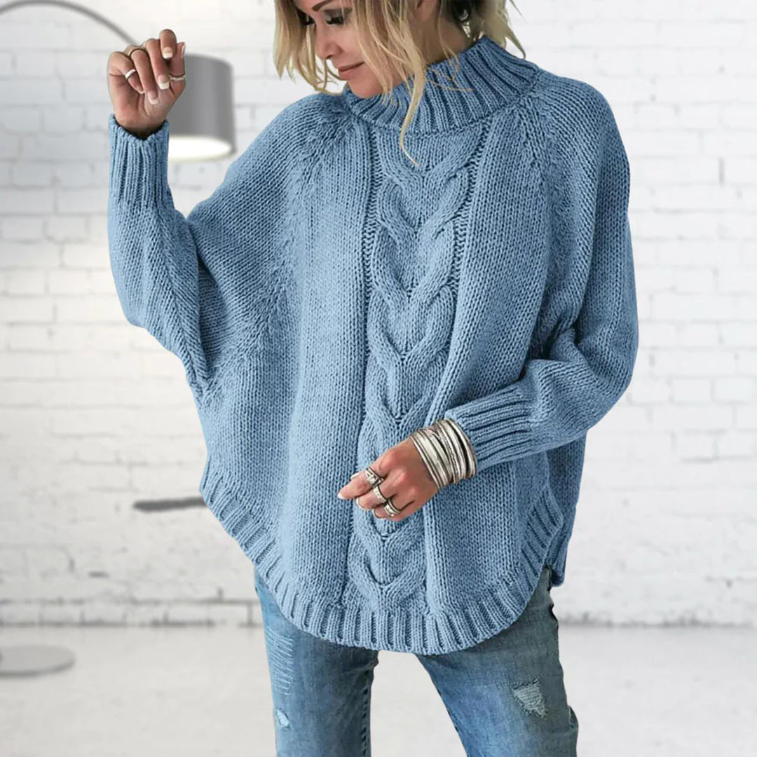 Damen Locker Passform Strickpullover | Rollkragen