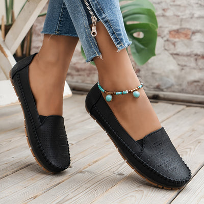 Vintellea™ – Elegante Damen Loafer mit Retro Perforation