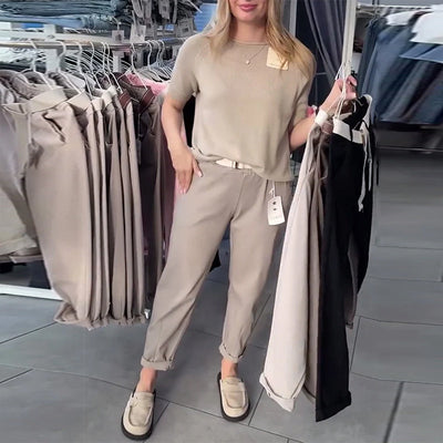 Hose einfarbig lässig gerade