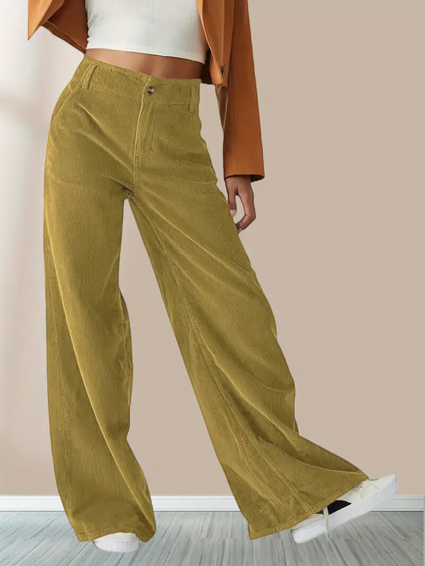 Frieda | Weite Bein Stoffhose