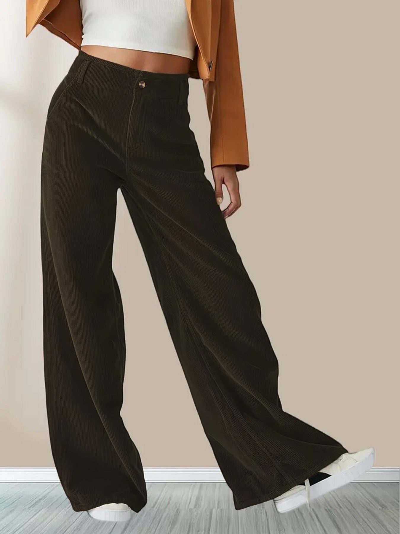 Frieda | Weite Bein Stoffhose