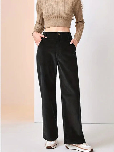 Frieda | Weite Bein Stoffhose