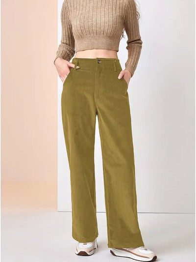 Frieda | Weite Bein Stoffhose