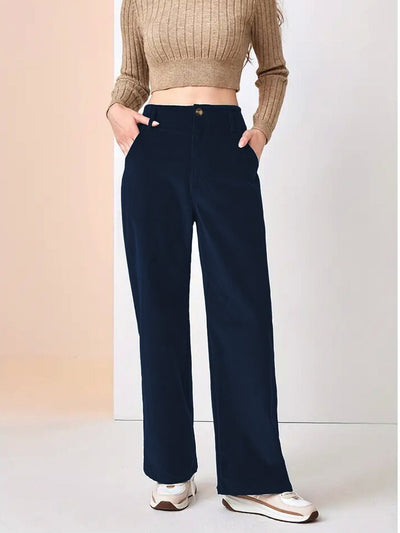 Frieda | Weite Bein Stoffhose