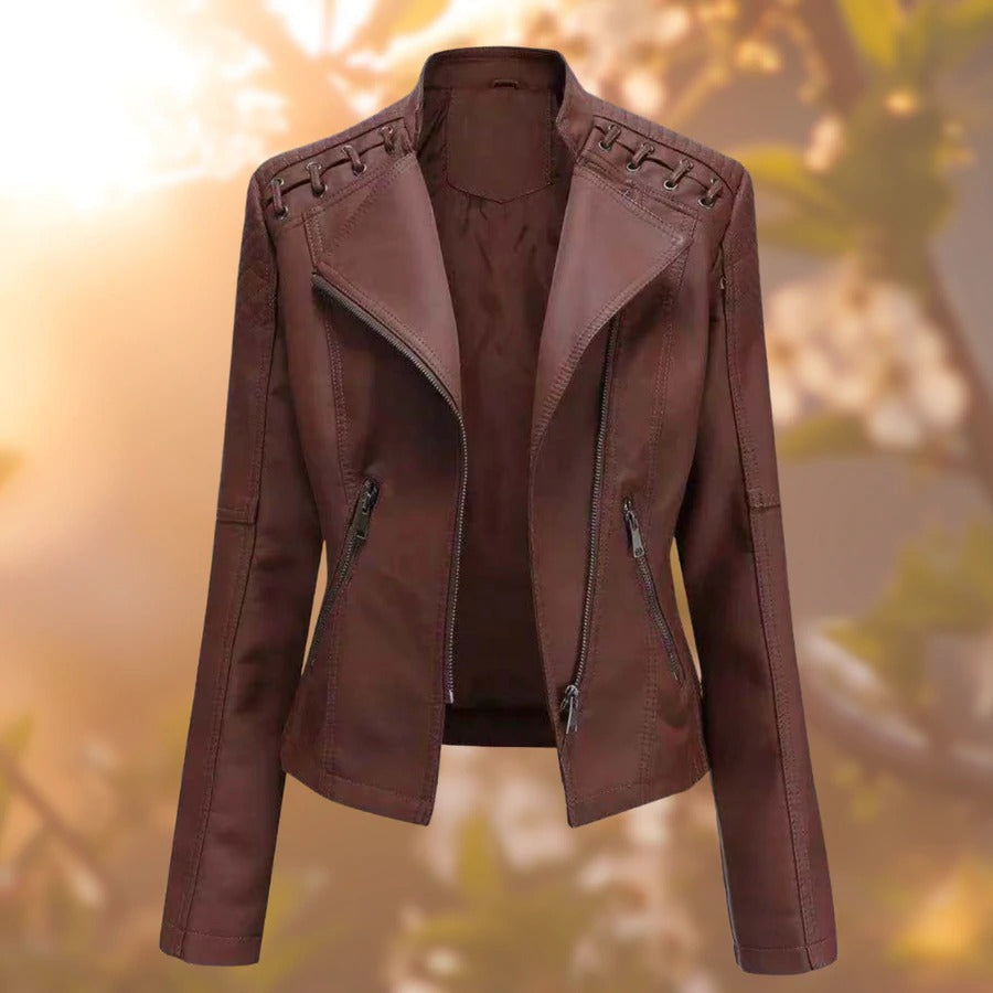 Modische Lederjacke für Damen