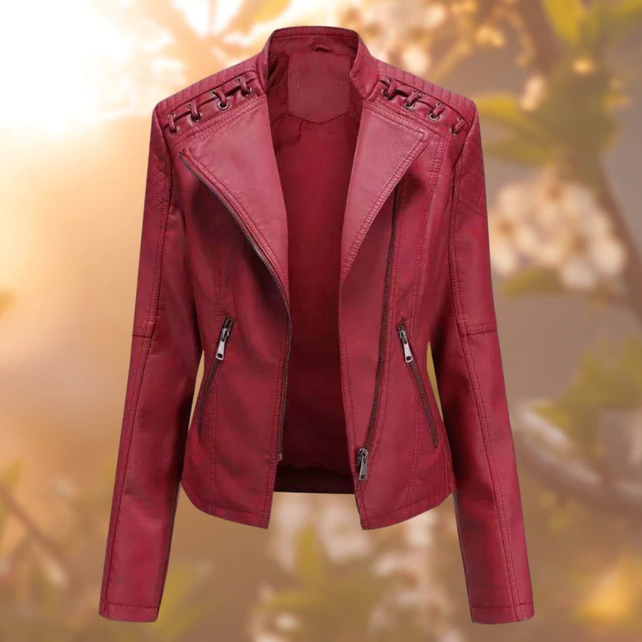 Modische Lederjacke für Damen