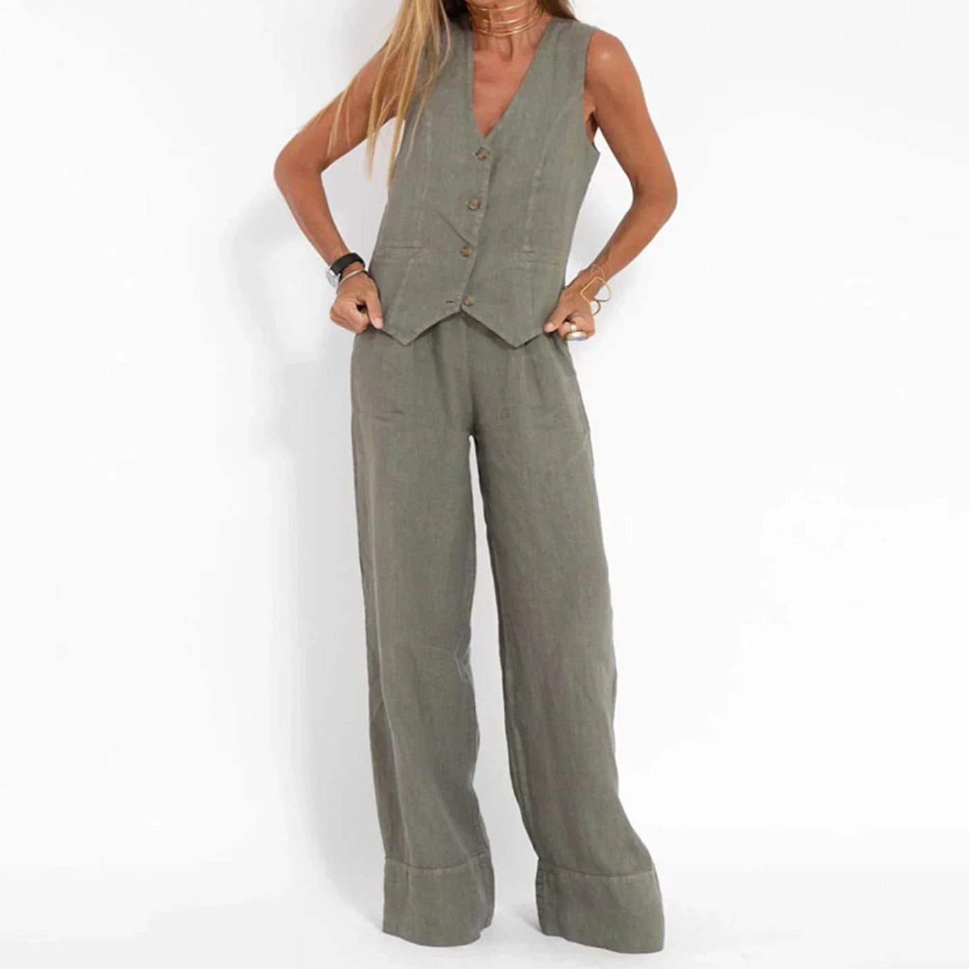 Heidi-Mode | Lässiges Leinen Blazer Set