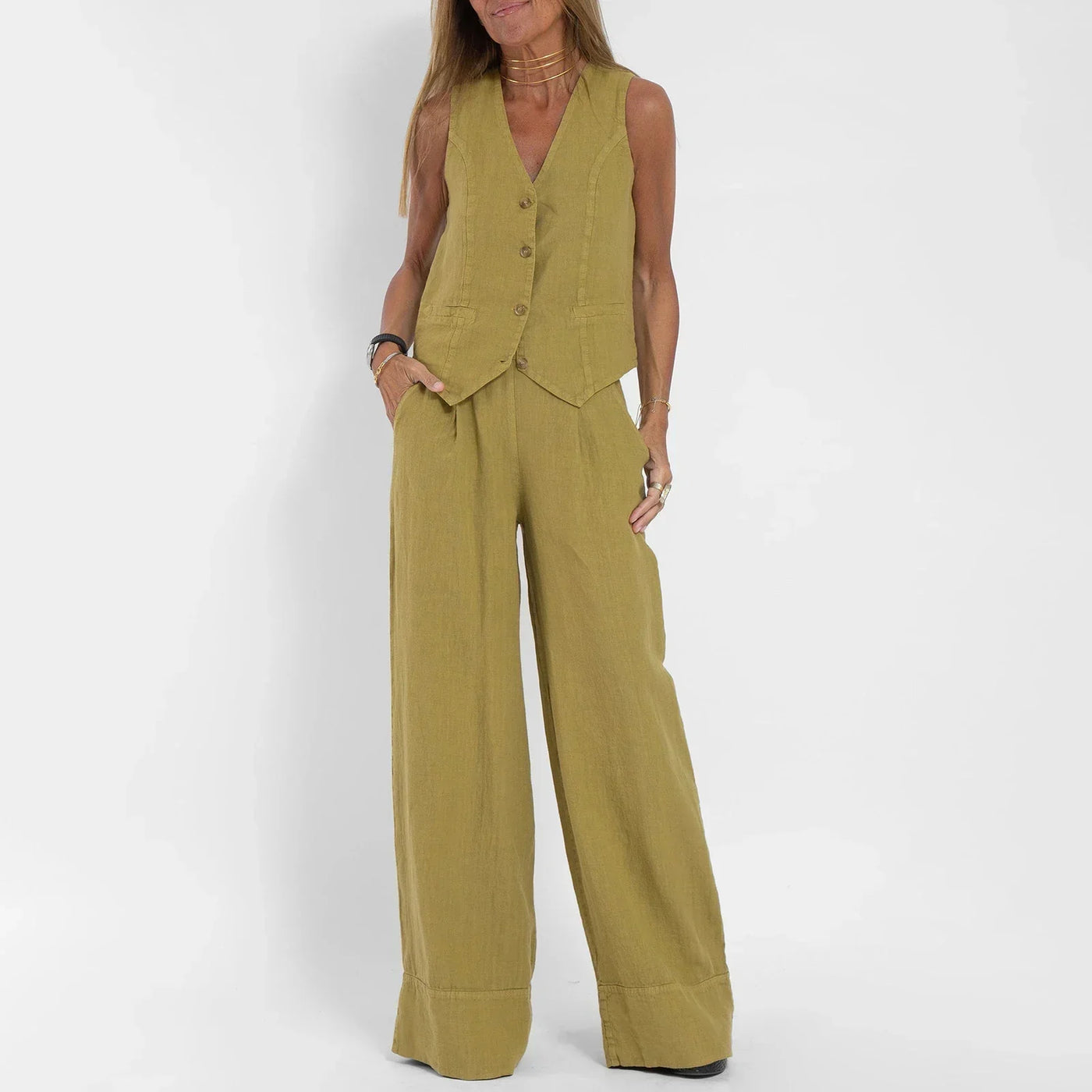 Heidi-Mode | Lässiges Leinen Blazer Set