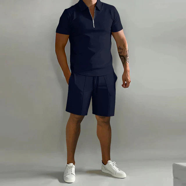 Poloshirt- und Shorts-Sommer-Set für Herren