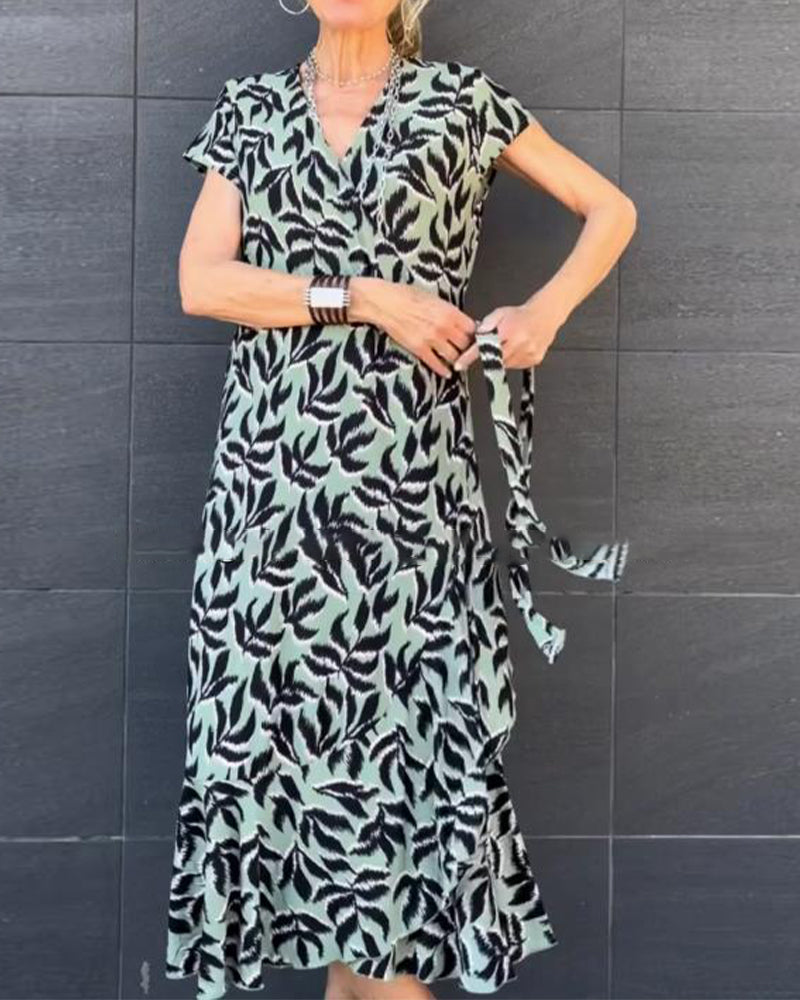 Kleid Bedruckt Mode Elegant