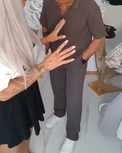 Set Herrenrevers Retro Gestreift