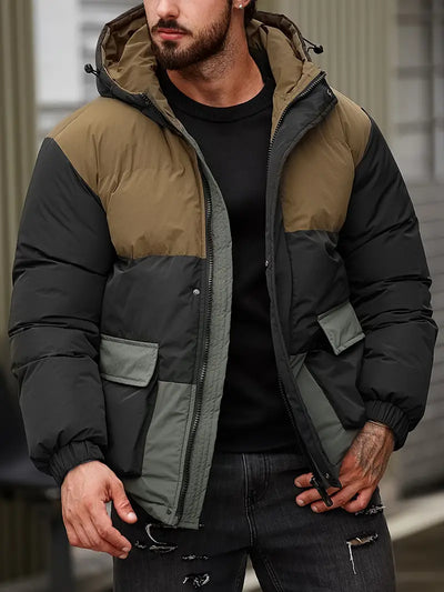 Wattierte Jacke mit Kapuze für Herren