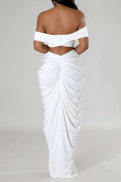 Desiree | Elegantes Off-Shoulder-Set mit Drapierung