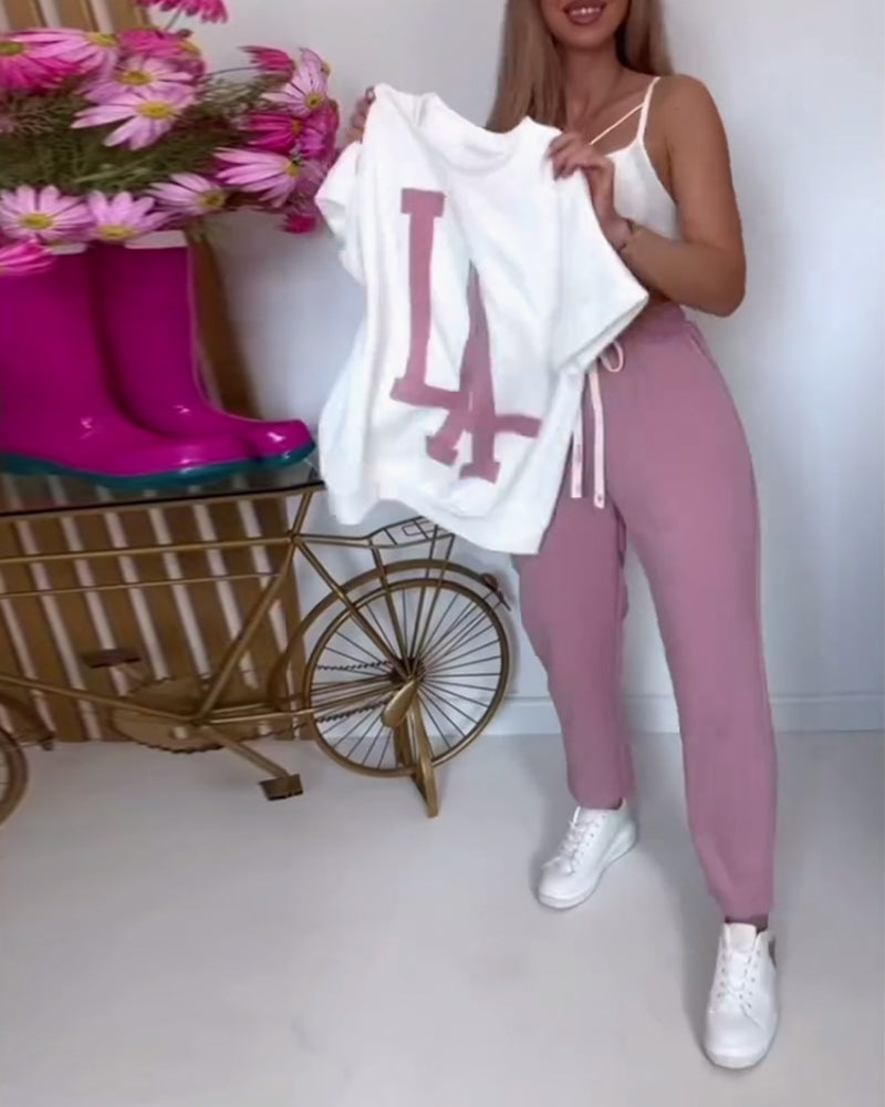 Setze Casual Letter Print Sports